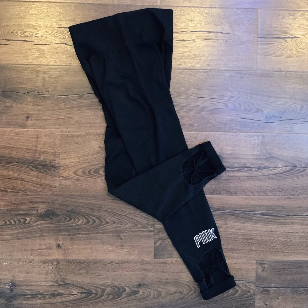 PINK Victoria Secret — High Rise Black Leggings